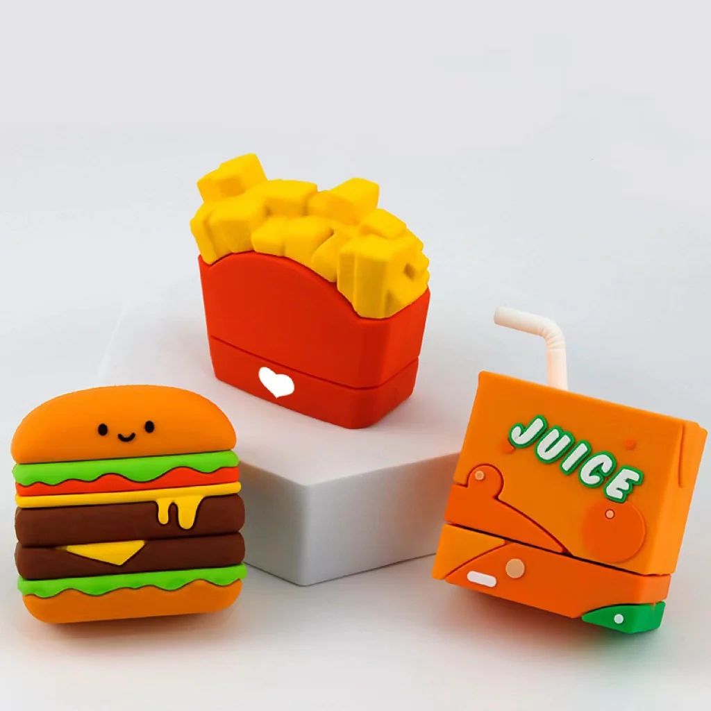 Cartoon Flash Stamp Name Squirrel Stamp Material Burger/french Fries