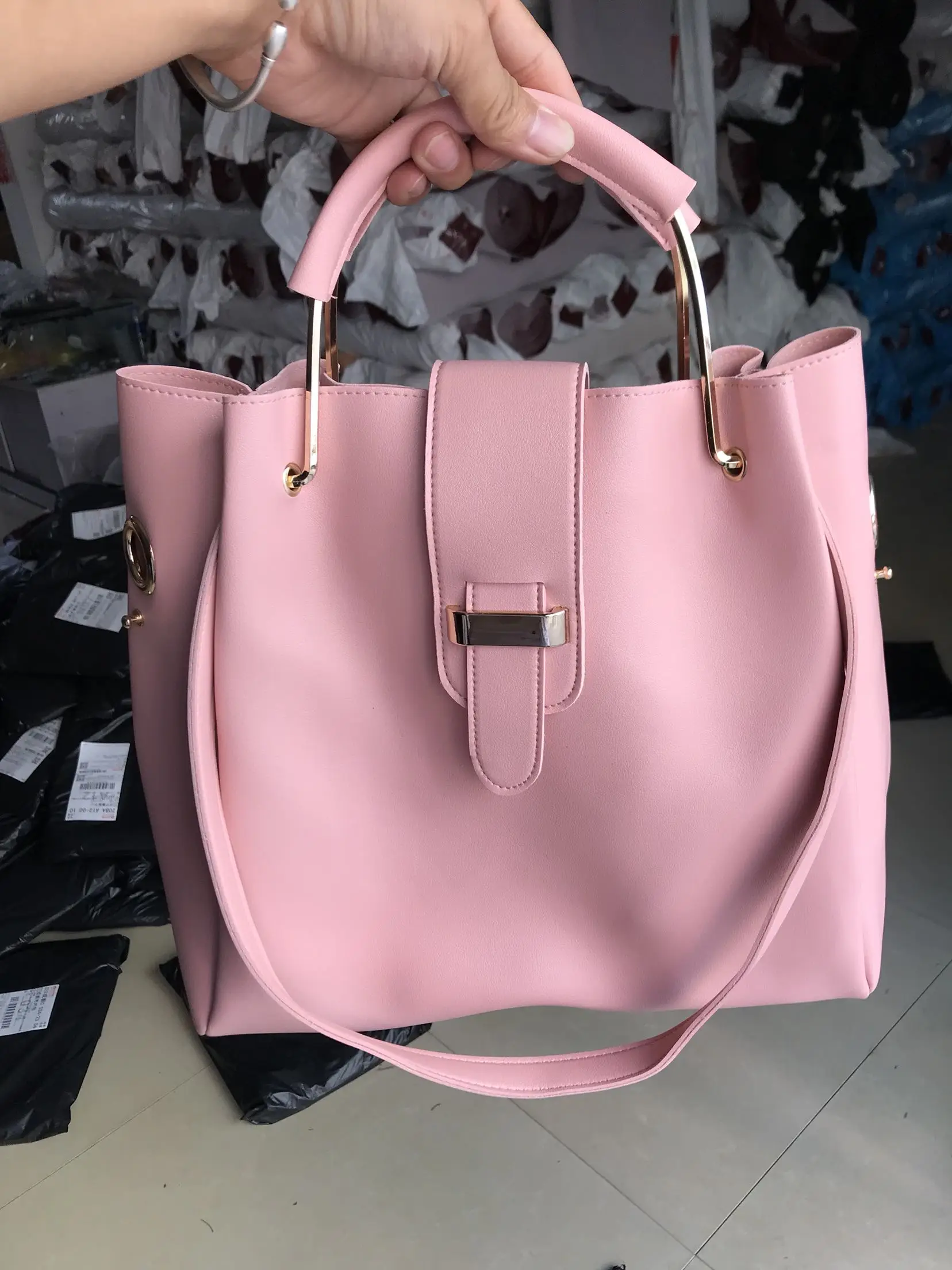 Cheap Lady Handbag Women Bag Sets High Quality Pu Handbags 3 In 1 Set