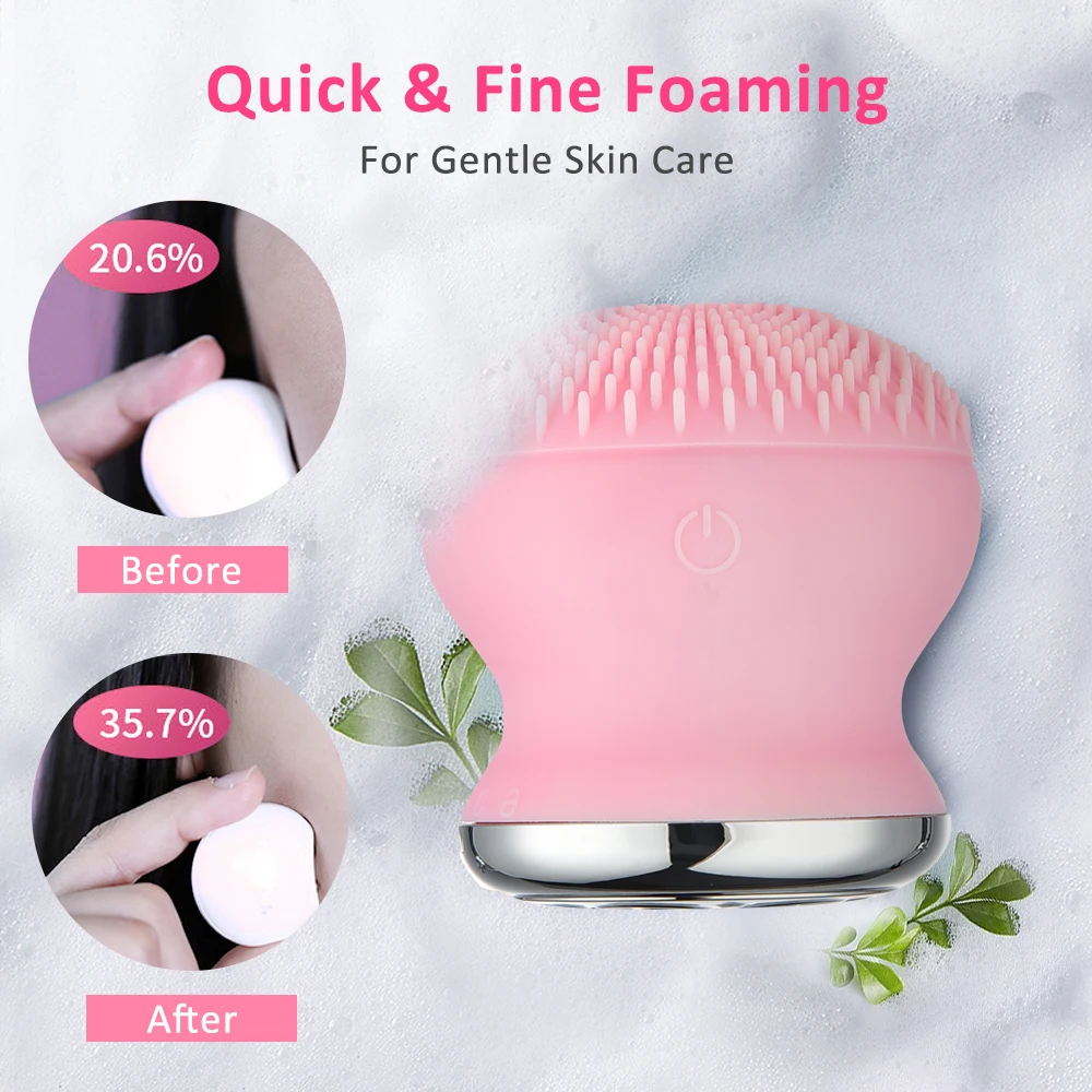 2 In 1 Vibrating  Massager Foreo Luna Mini 2 Sonic Electric Silicone Facial Cleansing Brush.jpg