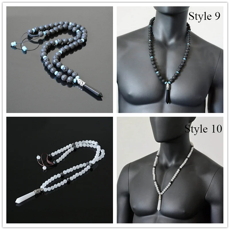 Classic Design Natural Stone Gemstone Beads Adjustable Men Stone