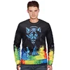 Fashionable Long Sleeves Stylish Round CollarLady Sweatshirts With 3D Digital Printed space weed Comfortable Shirts
