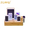 Factory price 5v 9a 6 port usb bamboo wood cell phone charging station for multiple devices