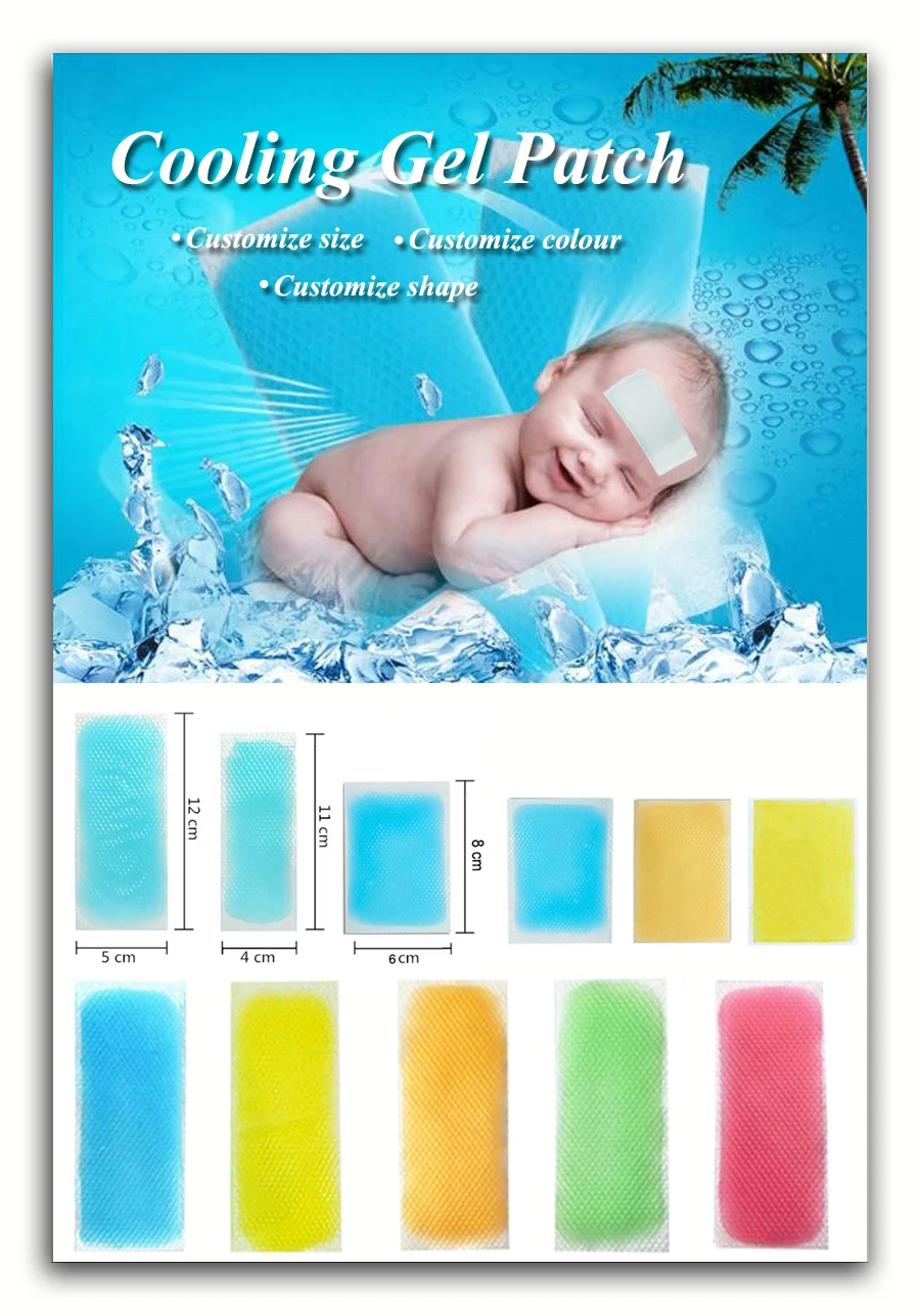 Medical Adhesive Hydrophilic Polymer Gel Baby Fever Reducing Pad - China Baby  Cooling Pad, Ice Cooling Pad