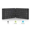 Ultra Slim Wholesale Promotional Leather Mini Wireless BT Folding Keyboard for Tablet PC Mobile Phone TV Box Portable Keyboard