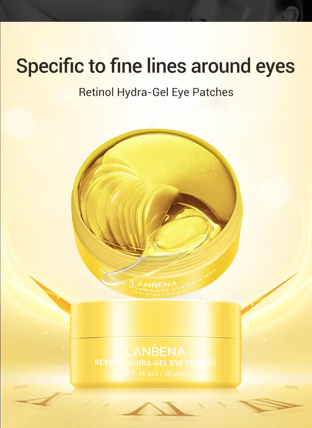 lanbana lady retinol hydra gel eye patchs remove wrinkles