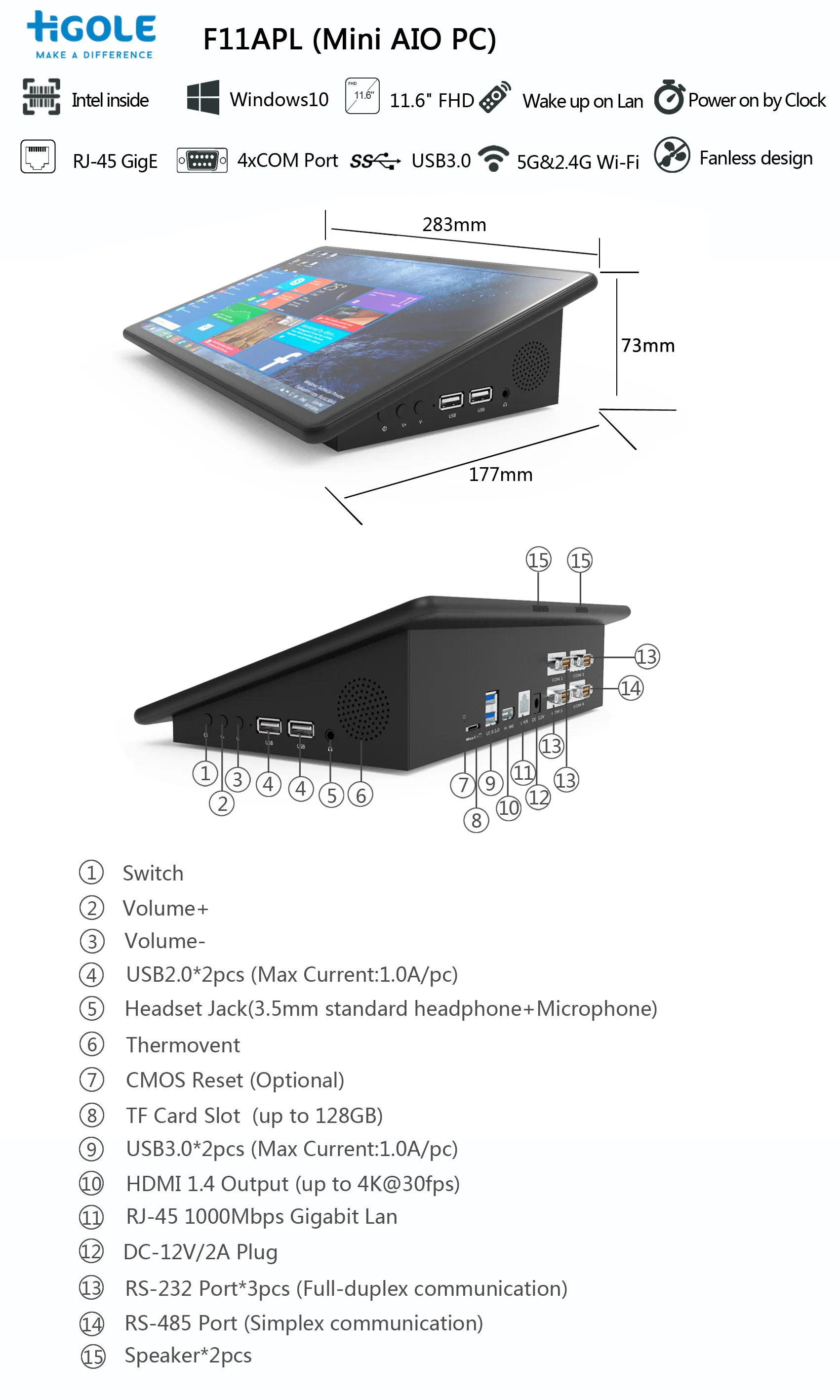 Factory Pc 10 Inch Point Of Sales 4com Port 4 Usb All In One Tablet Pc ...