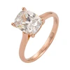Prong setting 14k pure solid gold CZ wedding ring cushion, diamond cushion ring