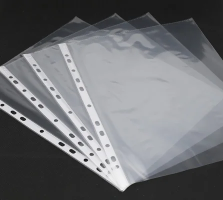 A4 Size Pp Plastic Waterproof Transparent Clear Sheet Protector With 11 ...