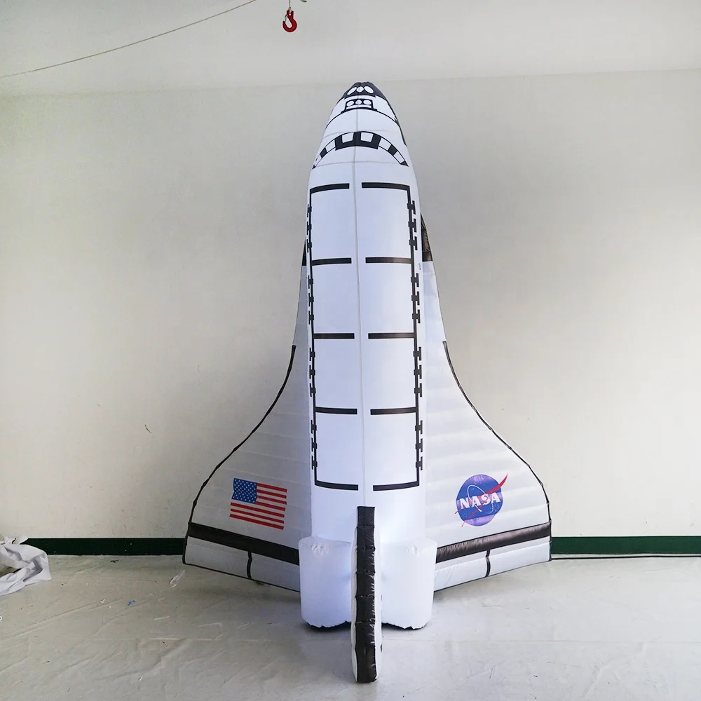 Customized Giant Inflatable Airship / Spaceship Rocket / Space Shuttle Missile With Free Logo In