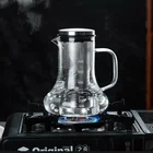 ガラスコールド醸造コーヒーと茶メーカーステンレス鋼フィルターとスケールルーズリーフアイスティー注入器 1200 ミリリットル高ホウケイ酸