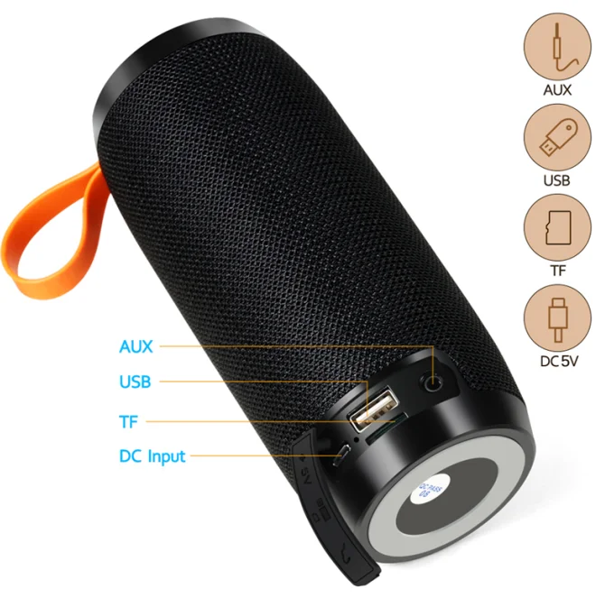 Hot Sale Fashion Portable Fabric Wireless Speaker TG106 with hands free function - ANKUX.COM