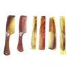 Plastic clear acetate special pattern wide tooth hair comb