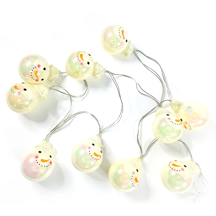 Wholesale Snowman Balls Shaped 1.7M Christmas Led Strobe Light String