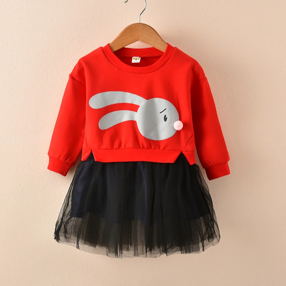 Wholesale Kids Clothes Cartoon Dress For Girls With Long Sleeve ...