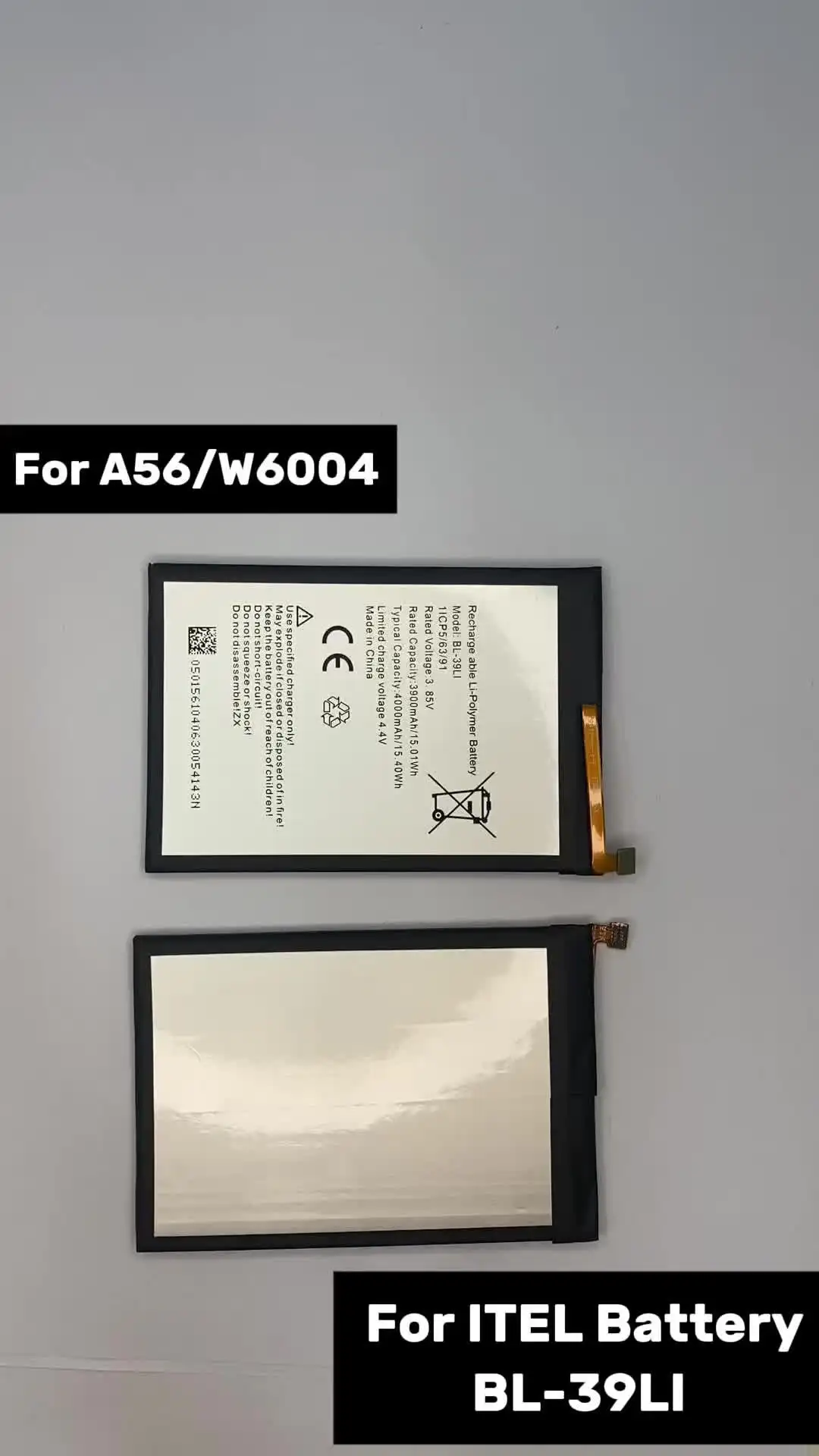 BL-39LI 3900mah Battery for Itel A56/W6004 - Reliable Power