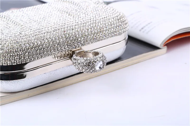 Rhinestone Crystal Tassel Evening Clutch Bag
