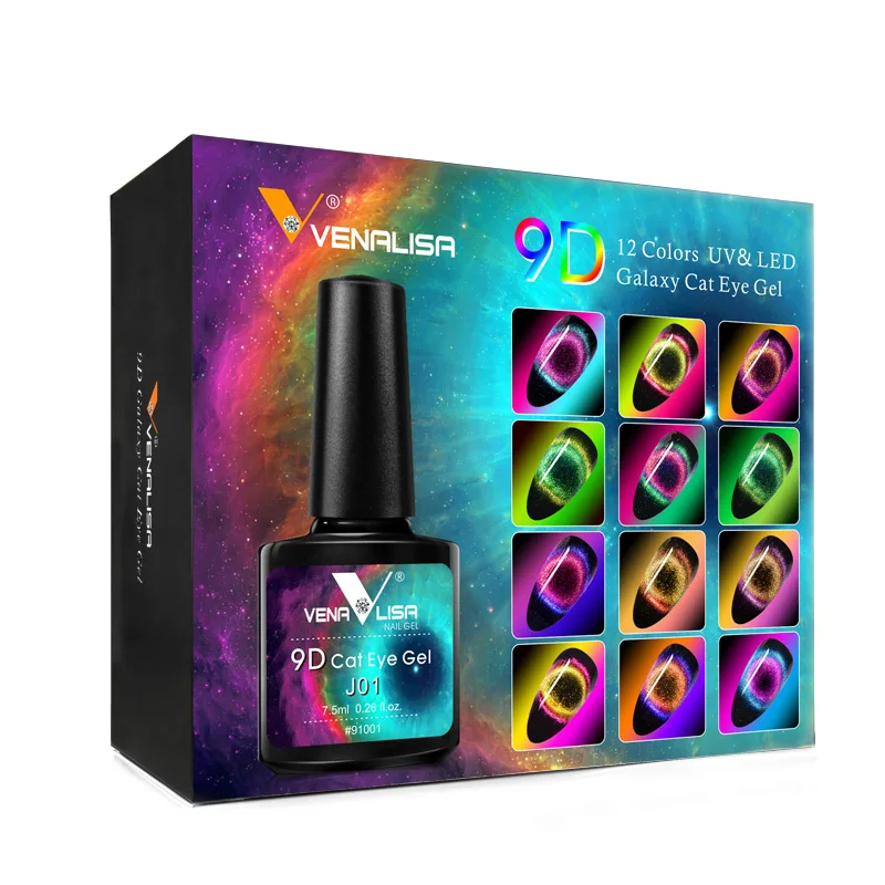 Venalisa Popular 7.5ml 20pcs Kit 9d Galaxy Cat Eye Uv Gel Polish With ...