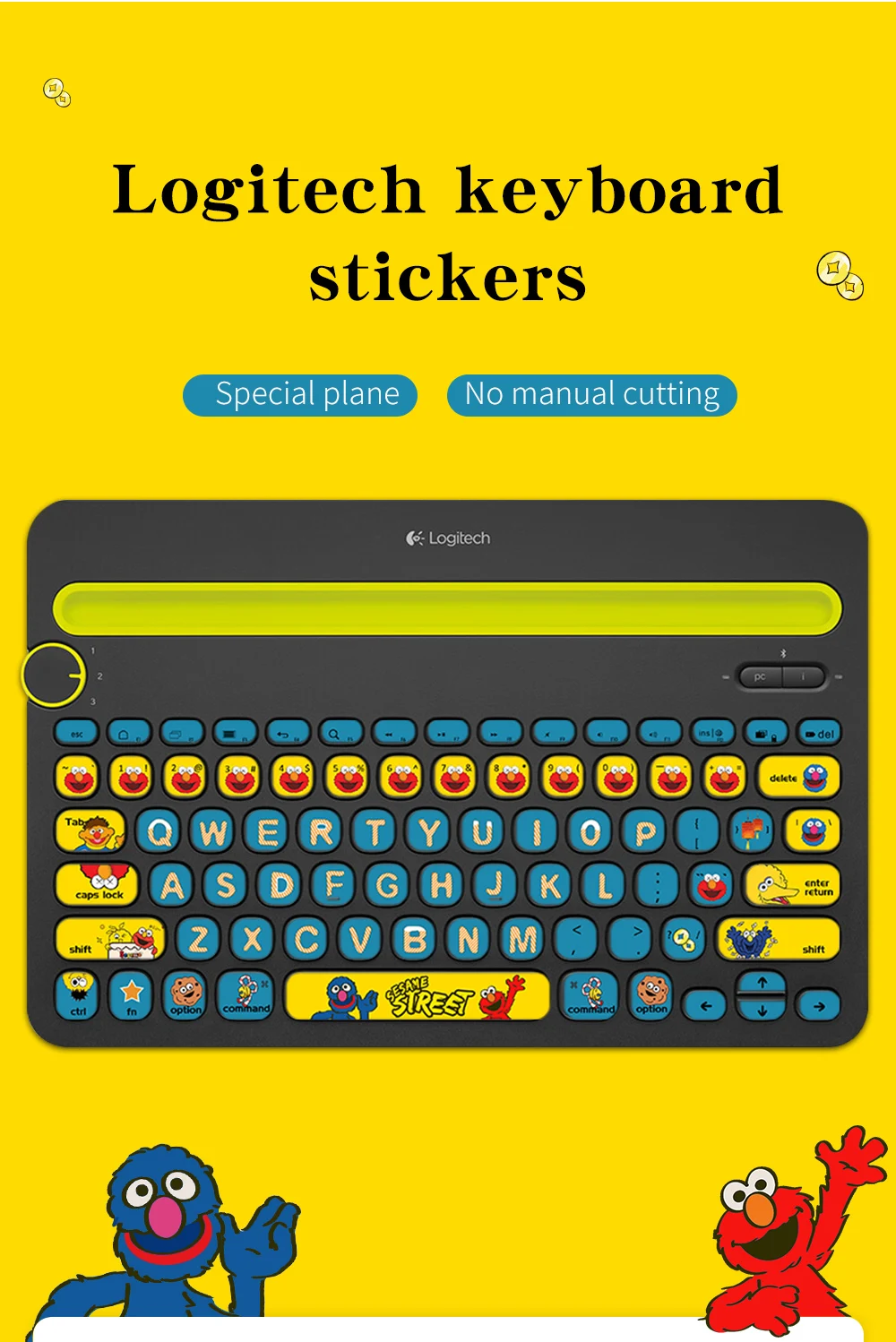 Laptop Keyboard Cover Skin For Logitech K380/k480/k780 Keyboard Sticker