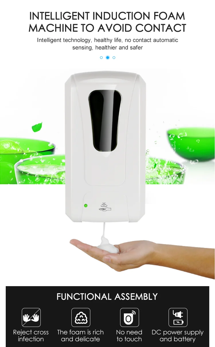 Wall Mounted Automatic Alcohol Hand Sanitizer Dispenser Touchless Hand ...