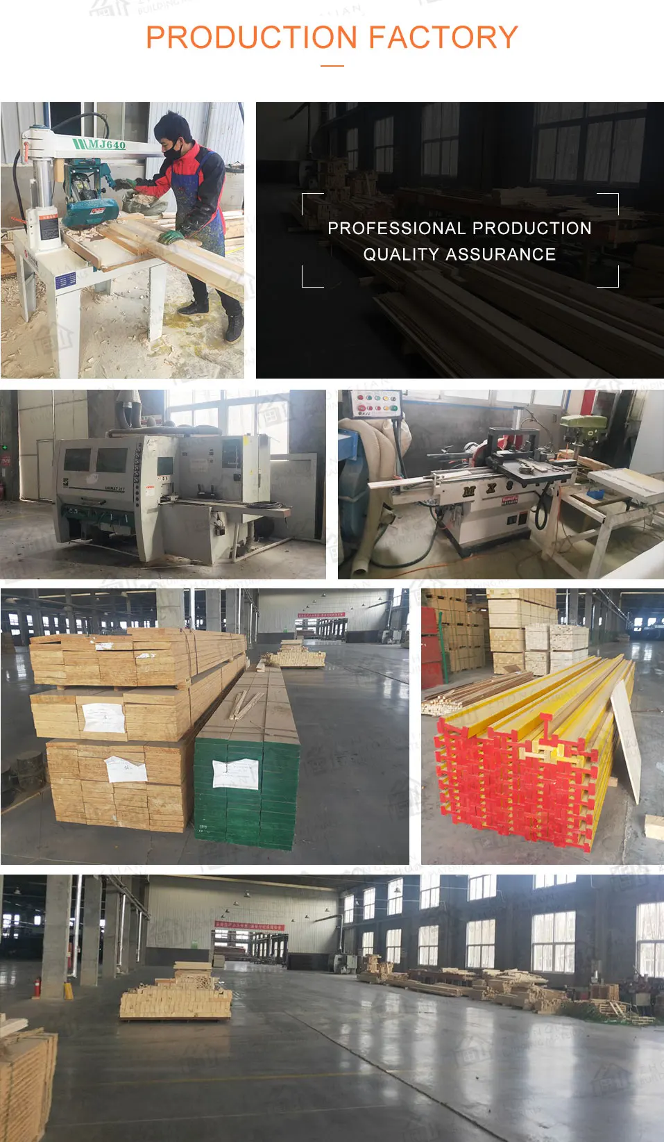 Formwork h20 timber wood beam with acrylic water proof painting