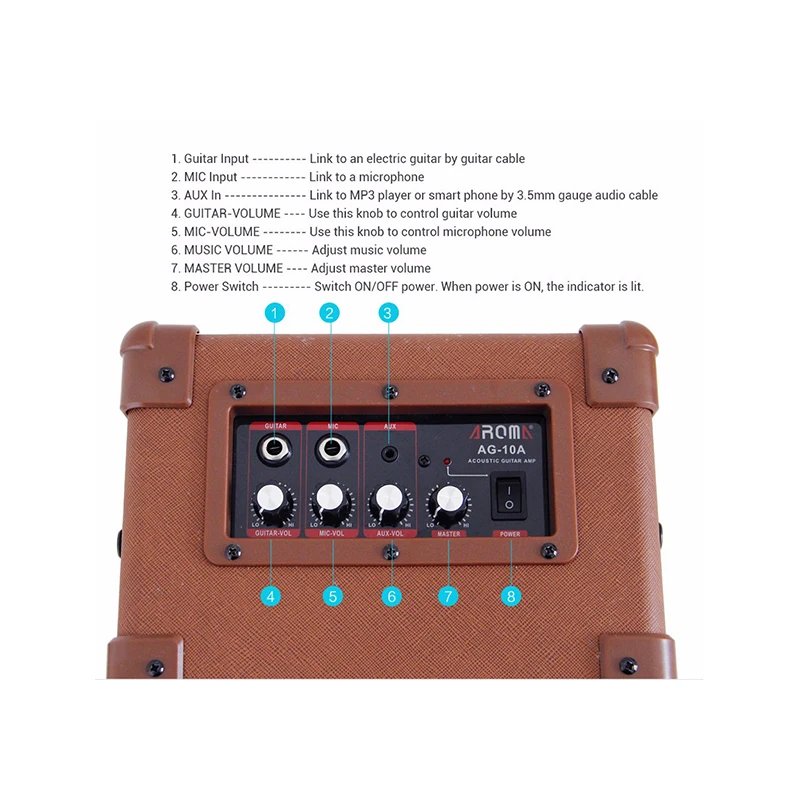 Bestselling Aroma Ag10a Acoustic Guitar Amplifier Portable Guitar Amp