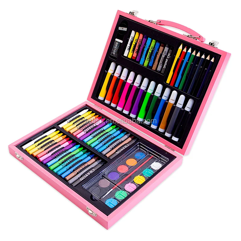 Hot Sale Double Layer Stationery Art Set 130 Pieces Stationery Tool Kit ...