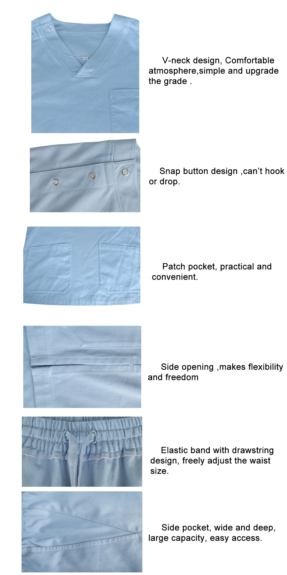Good Quality Long Sleeve Nurses Uniform Medical Surgical Scrubs