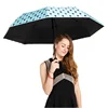 Super heavy load bearing colorful check 3 folding umbrella with case