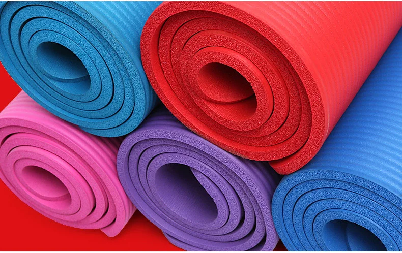 170*61 * 1厘米丁腈橡胶 (nbr) 定制印花瑜伽垫携带绳防滑加厚设计