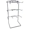 Retail store black metal wire countertop display rack with peg hook