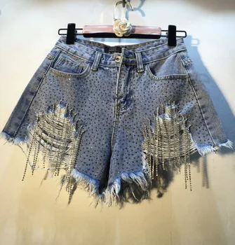 blue hot pants shorts