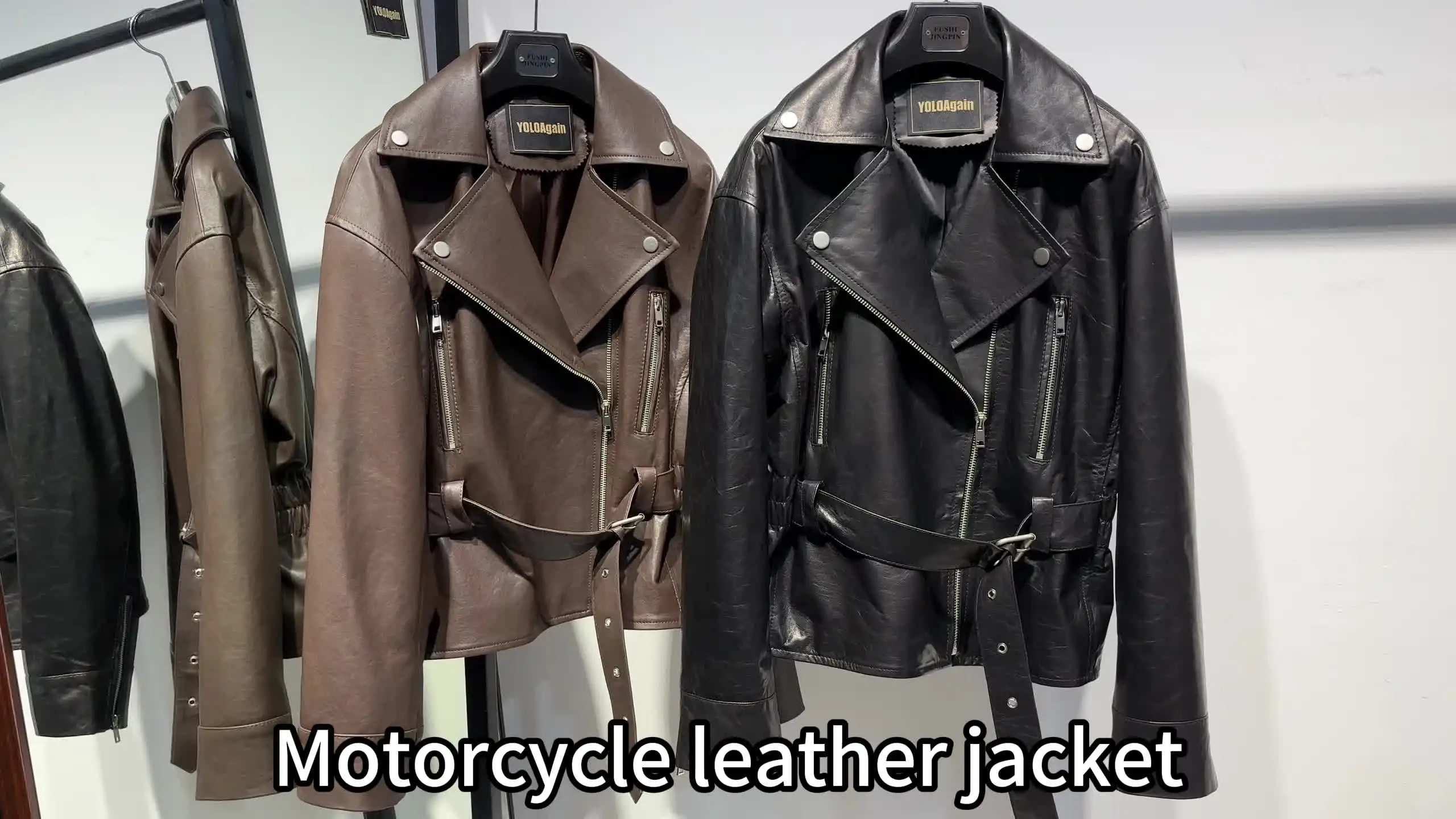 Genuine Sheepskin Women's Leather Motorcycle Jacket & Oem