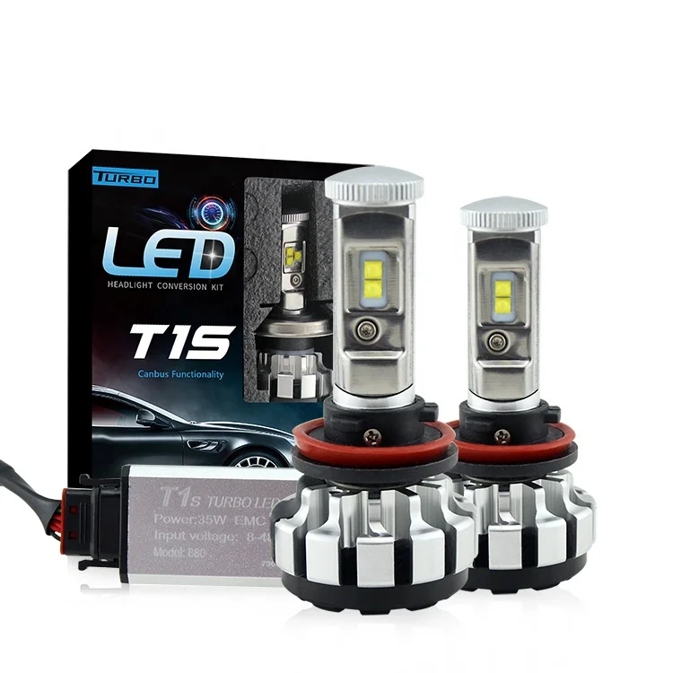 Hot selling t1s canbus led headlights h1 h3 h7 h11 h27 h4 9005 9006 880 881  Led Headlight Turbo LED headlight for car