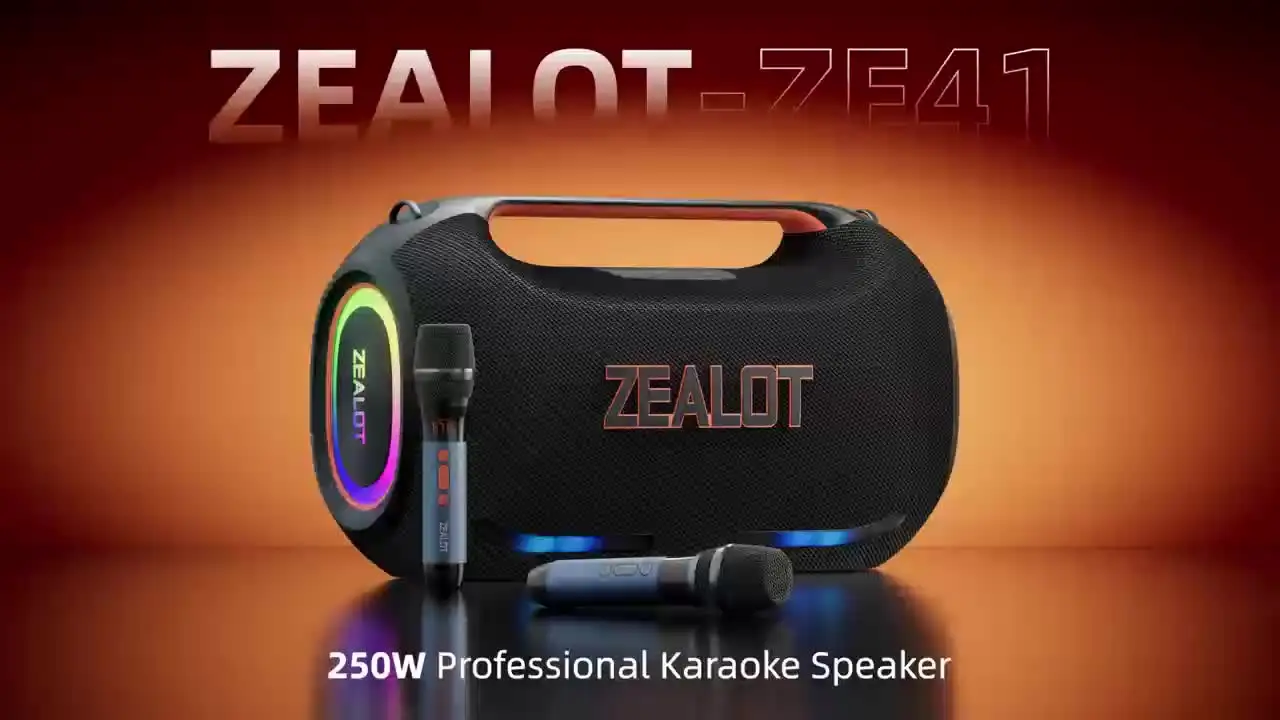 ZE41 250W Portable Outdoor Speaker with Microphone Zealot Wireless