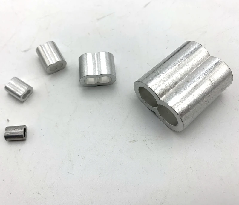 2 mm de alambre de aluminio Cuerda Virolas Rigging 10 Piezas 