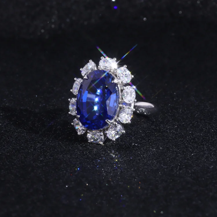 Guangxi Wuzhou Starsgem Fine Gold Jewelry Lab Blue Gemstone Sapphire ...