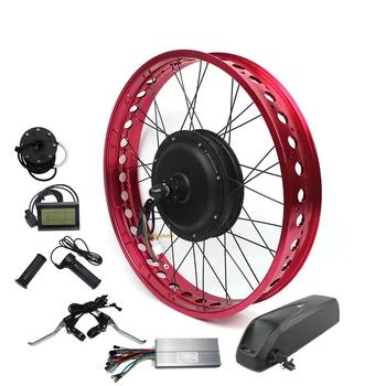 48v 1500w Fat Tire Electric Conversion Bike Kit With Colorful Rims