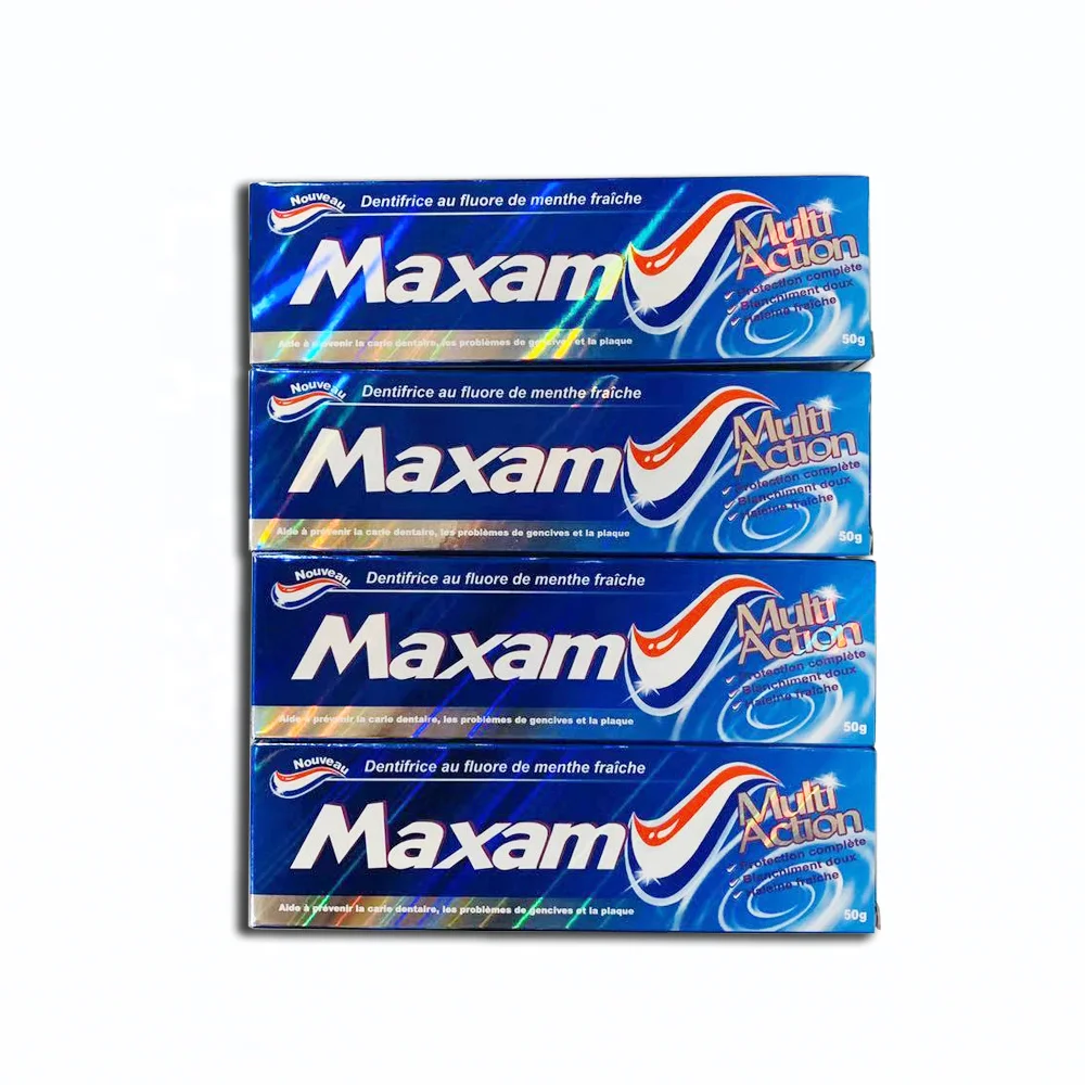 Maxam 3 Color Toothpaste 50 Grams Highgrade Fluoride Tricolor