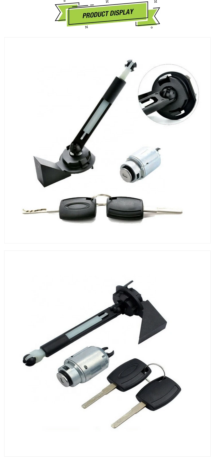 Auto Door Lock Release Lock Repair Kit Latch And 2 Keys For Ford