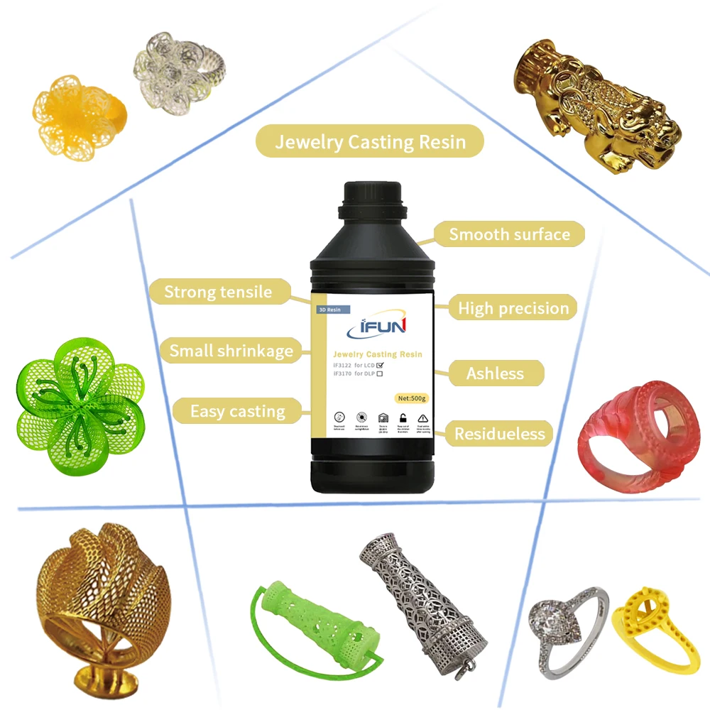 Ifun Lost Wax Resin 3d Printer Castable Uv Curable Resin 405nm Jewelry