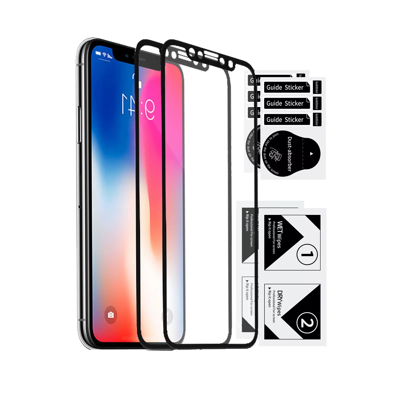 Wholesale Moq High Clear Transparent Full Cover Durable Glass Premium Film For Iphone X Screen