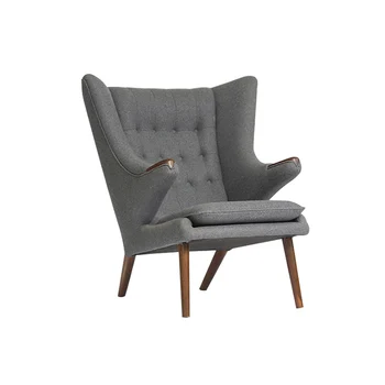 Modern Nordic Living Room Grey Accent Armchair Wooden Legs Fabric Lounge Papa Bear Chair With Ottoman Wingback Chairs Furniture Buy Papa Bear Chair Nordic Wooden Legs Chair Wooden Lounge Chair Product On Alibaba Com