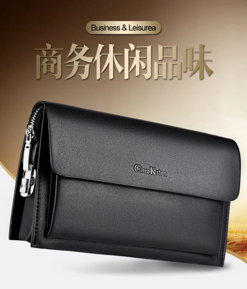 Luxury Land Of Ophir Men's Clutch Bag With Wristlet Strap