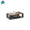 Sold Wood color living room table coffee table wood tea table with storage cabinet drawer cheap