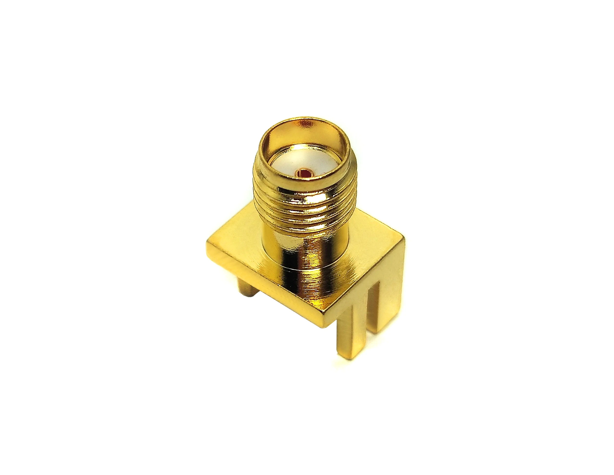 Gold plated sma female jack 4  feet pcb (8mm*9.5mm)  edge rf coaxial connector factory