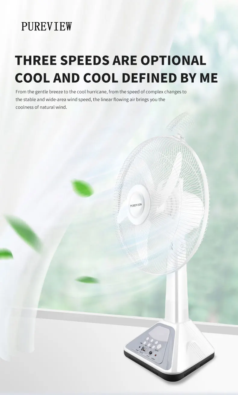 Wholesale Portable Electric Charging Table Fan 16 Inch Power Bank