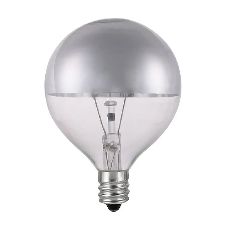 G16 E12 Half Silver Plated Incandescent Bulb G50 Incandescent Bulb