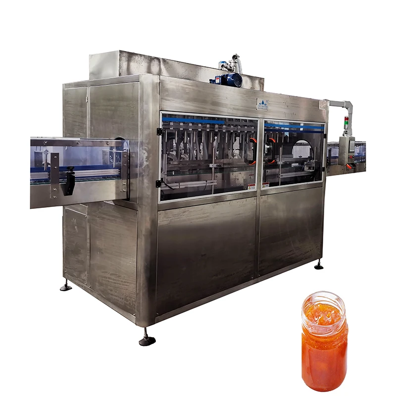 Automatic 100-2000BPH glass bottle filler jar filling and capping machine