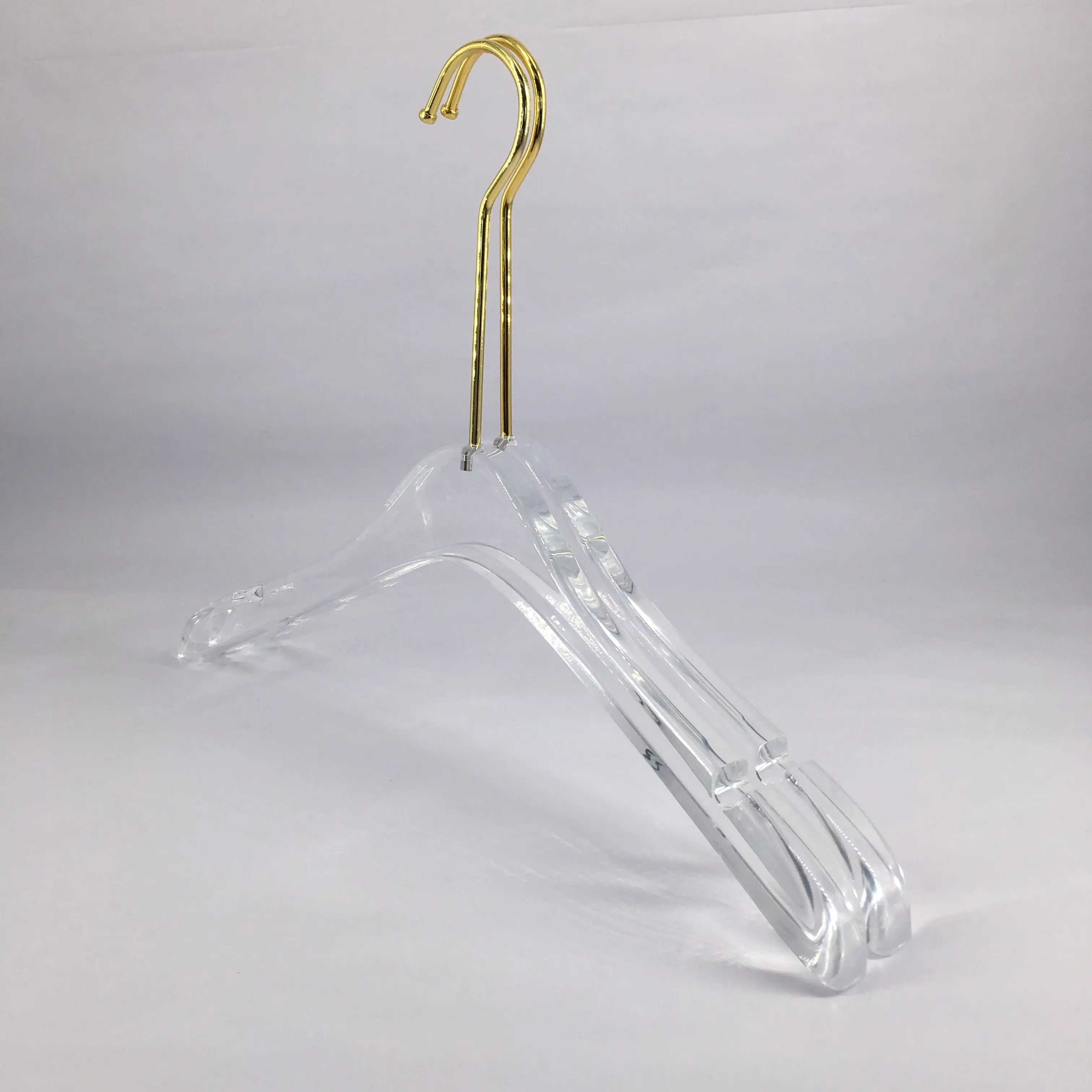 Yc Custom Size Clear Acrylic Suit Hanger For Fashion Shop Custom Logo