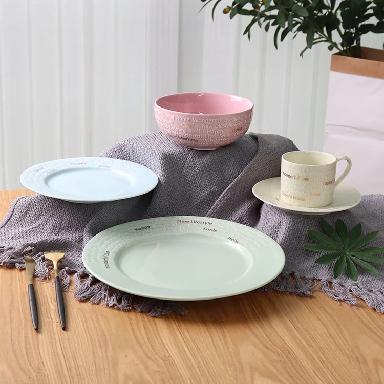 colorful tableware